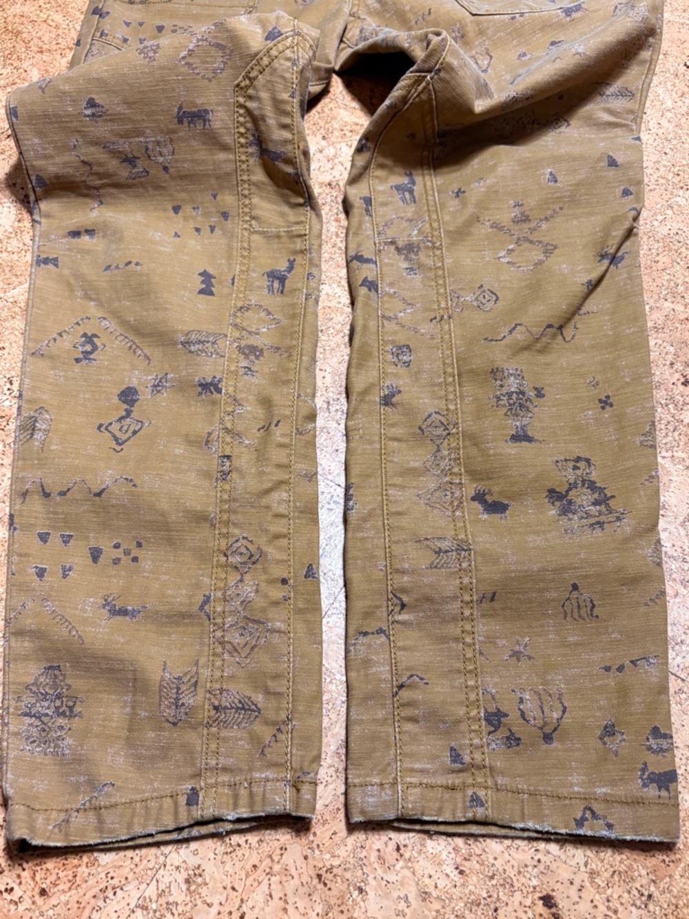 Pilcro The Wanderer Utility Trouser In Ochre Print Sz 26 - Picture 14 of 16